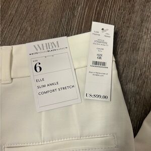White House Black Market Ivory Ankle Pants